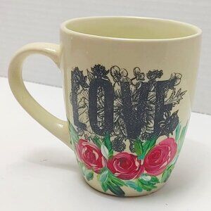 NEW Hand Painted Floral Mug, Coffee lovers mug, unique painting, pretty mug